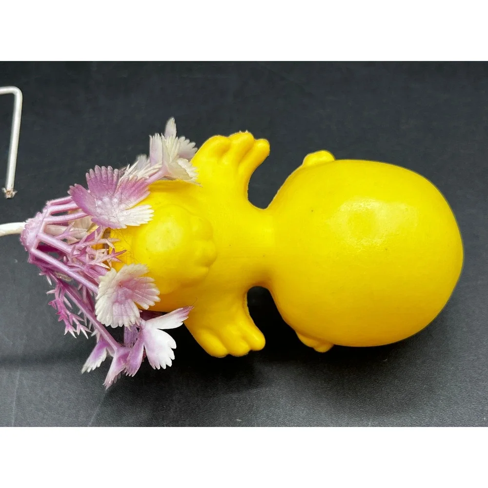 VTG Rosbro Era Yellow Chick Blow Mold 1950s Flower Spike Easter Decor Kitsch